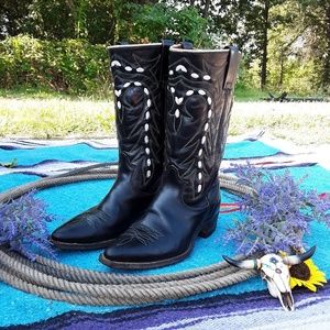 Vintage ROCKABILLY 50's Buckstitch cowboy boots